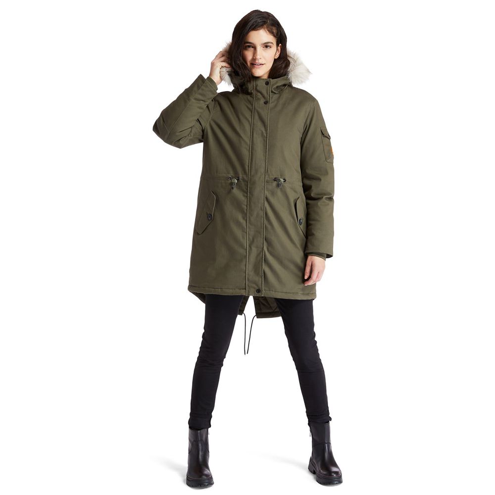 Parka Timberland Argentina Mujer - Mt Kelsey Fleece-Lined Parka - Verde Oliva - QPKZJW-967